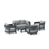 SET-173-AL 5-PC CORONADO ALUMINUM DEEP SEATING SET