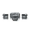 SET-173-AL 5-PC CORONADO ALUMINUM DEEP SEATING SET