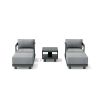 SET-905-AL 5-PC GRANADA ALUMINUM DEEP SEATING