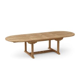 BAHAMA 117″ OVAL DOUBLE EXTENSION TABLE EXTRA THICK