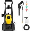 VEVOR Electric Pressure Washer, 2000 PSI, Max. 1.76 GPM Power Washer with 30 ft Hose, 5 Quick Connect Nozzles, Foam Cannon, Portable to Clean Patios