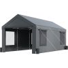 VEVOR Carport, Extra Large 12 x 20 ft Car Canopy with Roll-up Ventilated Windows, Portable Garage with Removable Sidewalls