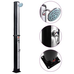 Solar Shower Black and Silver PVC, Aluminum, Brass