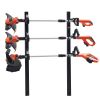 VEVOR Trimmer Rack, 3 Place Weeder Trimmer Rack, Locking Trim Holder Landscape Trailer Rack Carrier Mount on Open Pickup/Trailer Enclosed Trailers