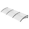 VEVOR Window Door Awning Canopy, 38" x 117" Door Canopy Exterior, UF50+ PC Sunshade Sheet Awnings, Outdoor Patio Awning Sun Shade, Transparent