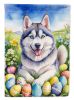 Siberian Husky Easter Egg Hunt Garden Flag Mailbox Flag Decorative Yard Flag Banner Outside Patio Artwork Yard Flower Beds, Garden Size, Multicolor
