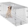 VEVOR Humane Live Animal Trap, Dimensions 50" x 20" x 26", Crafted from Galvanized Iron