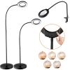 VEVOR Magnifying Floor Lamp, 5X Standing Magnifying Glass with Light, Height Adjustable Floor Magnifier with Light, Flexible Gooseneck
