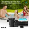 VEVOR Swimming Pool Pump 2.0HP 115V 1500W, Single Speed Pumps for Above Ground Pool, Powerful Pool Pumps with Strainer Basket, 5400 GPH Max. Flow