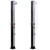 Solar Shower Black and Silver PVC, Aluminum, Brass