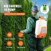 VEVOR Battery Powered Backpack Sprayer, 0-90 PSI Adjustable Pressure, 4 Gallon Tank, Back Pack Sprayer with 8 Nozzles and 2 Wands, 12V 8Ah Battery