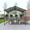 Metal Carport 10 ×15 FT Heavy Duty with Galvanized Steel Roof, Metal Garage Canopy with Galvanized Steel Roof & Frame