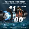 VEVOR Pool Pump 1.5HP 230V, Variable Dual Speed Pumps 1100W for Above Ground Pool, Powerful Pump with Strainer Filter Basket, 5400 GPH Max. Flow