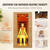 VEVOR Far Infrared Wooden Sauna, Room Home Sauna Spa for 1 to 2 Person