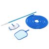 Pool Maintenance Kit White and Blue Aluminum, ABS Adjustable