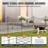 VEVOR Garden Fence, 36.6in(H) x29.5in(L) Animal Barrier Fence, Underground Decorative Garden Fencing with 2.5 Inch Spike Spacing