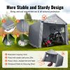 VEVOR Compact Outdoor Shelter, 10x10x8.5 ft Durable Season-Long Storage Tent with Easy Access Zip Door and Airy Windows for Bikes, Motorcycles