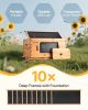 VEVOR Bee Hive Deep Box Starter Kit, 100% Beeswax Coated Natural Fir Wood, Langstroth Beehive Kit with 10 Frames and Foundations
