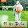VEVOR Battery Powered Backpack Sprayer, 0-90 PSI Adjustable Pressure, 4 Gallon Tank, Back Pack Sprayer with 8 Nozzles and 2 Wands, 12V 8Ah Battery