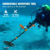 VEVOR Waterproof Metal Detector, 12" Coil, Professional Rechargeable Gold Detector