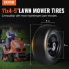 VEVOR Tubeless Mower Wheels, 11x4-5" Size, Pair of Flat-Free PU Tires on Rims, 3.4" Hub, 3/4" Bushing, Includes 20 Adapters