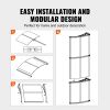 VEVOR Window Door Awning Canopy, 38" x 117" Door Canopy Exterior, UF50+ PC Sunshade Sheet Awnings, Outdoor Patio Awning Sun Shade, Transparent