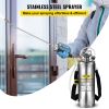 3 Gallon Stainless Steel Sprayer, 20" Wand & 3FT Reinforced Hose, Hand Pump Sprayer with Pressure Gauge, Safety Valve & Adjustable Nozzle