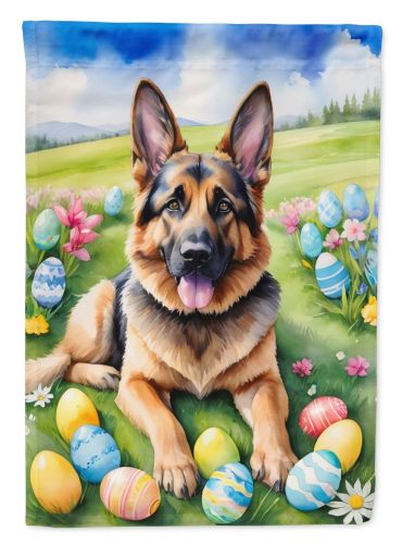 German Shepherd Easter Egg Hunt Garden Flag Mailbox Flag Decorative Yard Flag Banner Outside Patio Artwork Yard Flower Beds, Garden Size, Multico