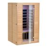 VEVOR Far Infrared Wooden Sauna, Room Home Sauna Spa for 2 Person