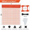 Safety Fence 4'x100' with 100 Zip Ties, Plastic Mesh Fencing Roll, Temporary Reusable Netting for Snow Fence, Garden, Construction and Animal Barrier