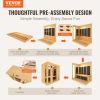 VEVOR Far Infrared Wooden Sauna, Room Home Sauna Spa for 3 to 4 Person