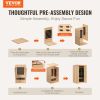 VEVOR Far Infrared Wooden Sauna, Room Home Sauna Spa for 2 Person