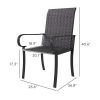 4pcs Rattan Rocking Chairs