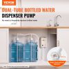 VEVOR Bottled Water Dispenser Pump System, 2x5 Gallon Dispensing System, Automatic Electric Water Dispenser, Double-Pipe Water Jug Pump