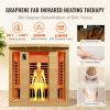 VEVOR Far Infrared Wooden Sauna, Room Home Sauna Spa for 3 to 4 Person